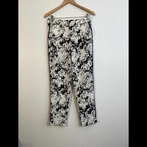 Banana Republic Black and White Marble Splatter Print Pants 4
